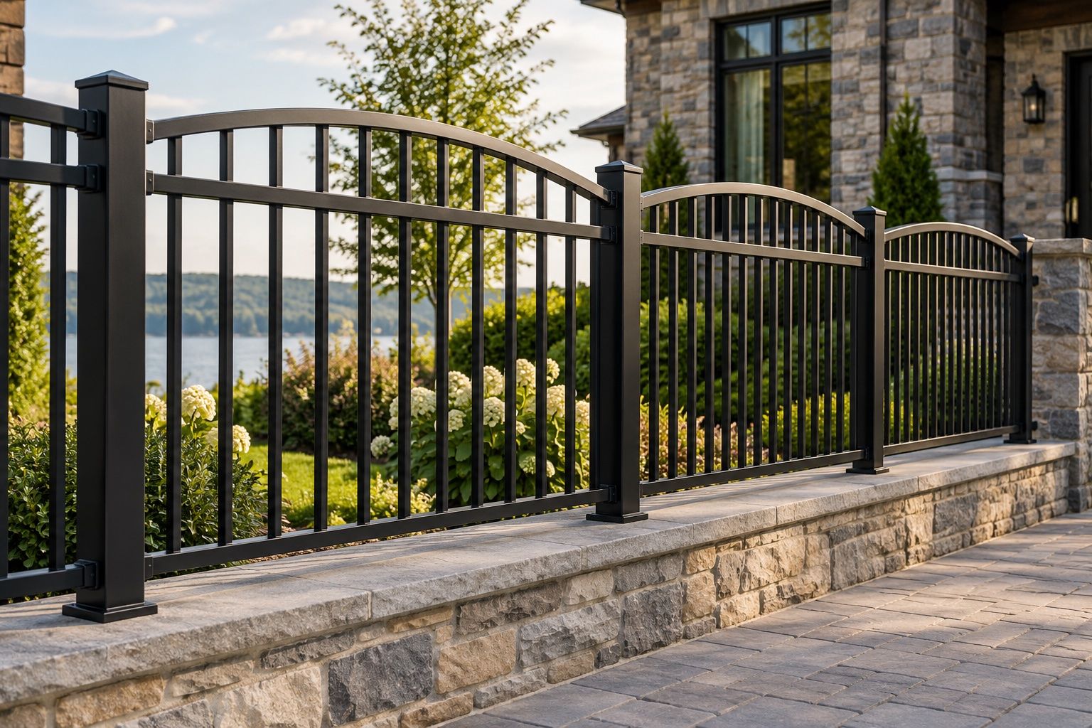 Arched Ornamental Steel Fence