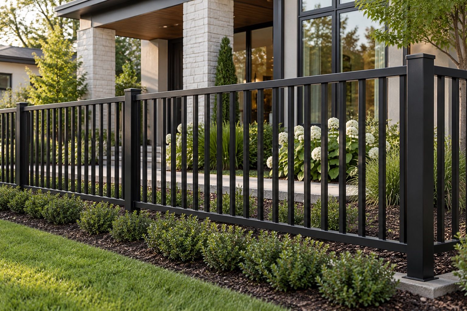 Flat Top Aluminum Fence
